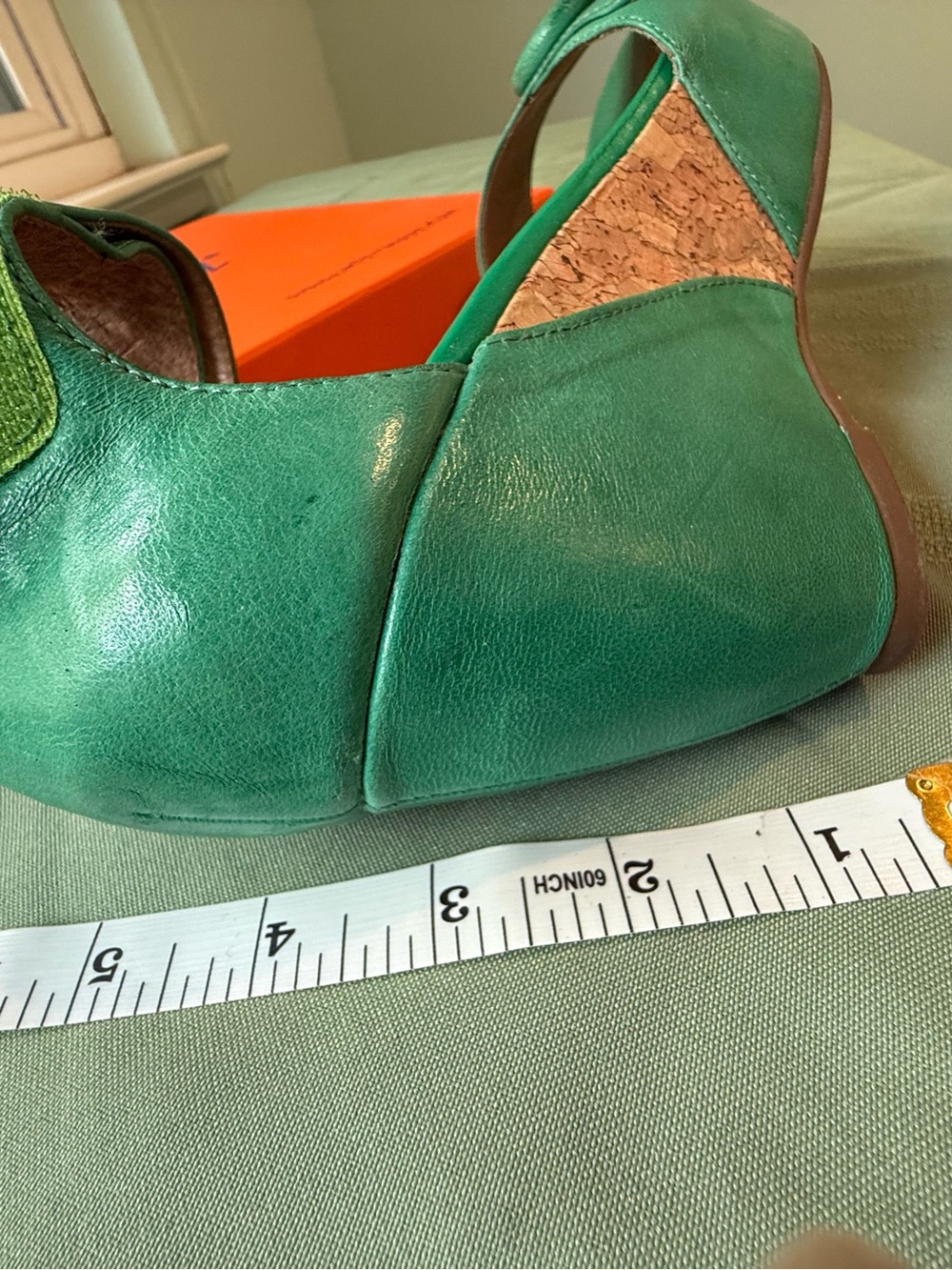 Miz Mooz Yael Ankle-Strap Sandal Wedge Green 9 - Picture 9 of 10
